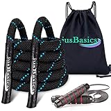 JusBasics Heavy Weighted Jump Ropes for Fitness 5LB, Best Adult Weighted Jump Ropes For Weight Loss...