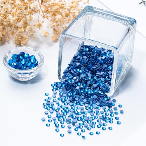 Image of Capri Blue Hotfix Rhinestones Bulk 3000PCS SS10 (2.7-2.9mm)