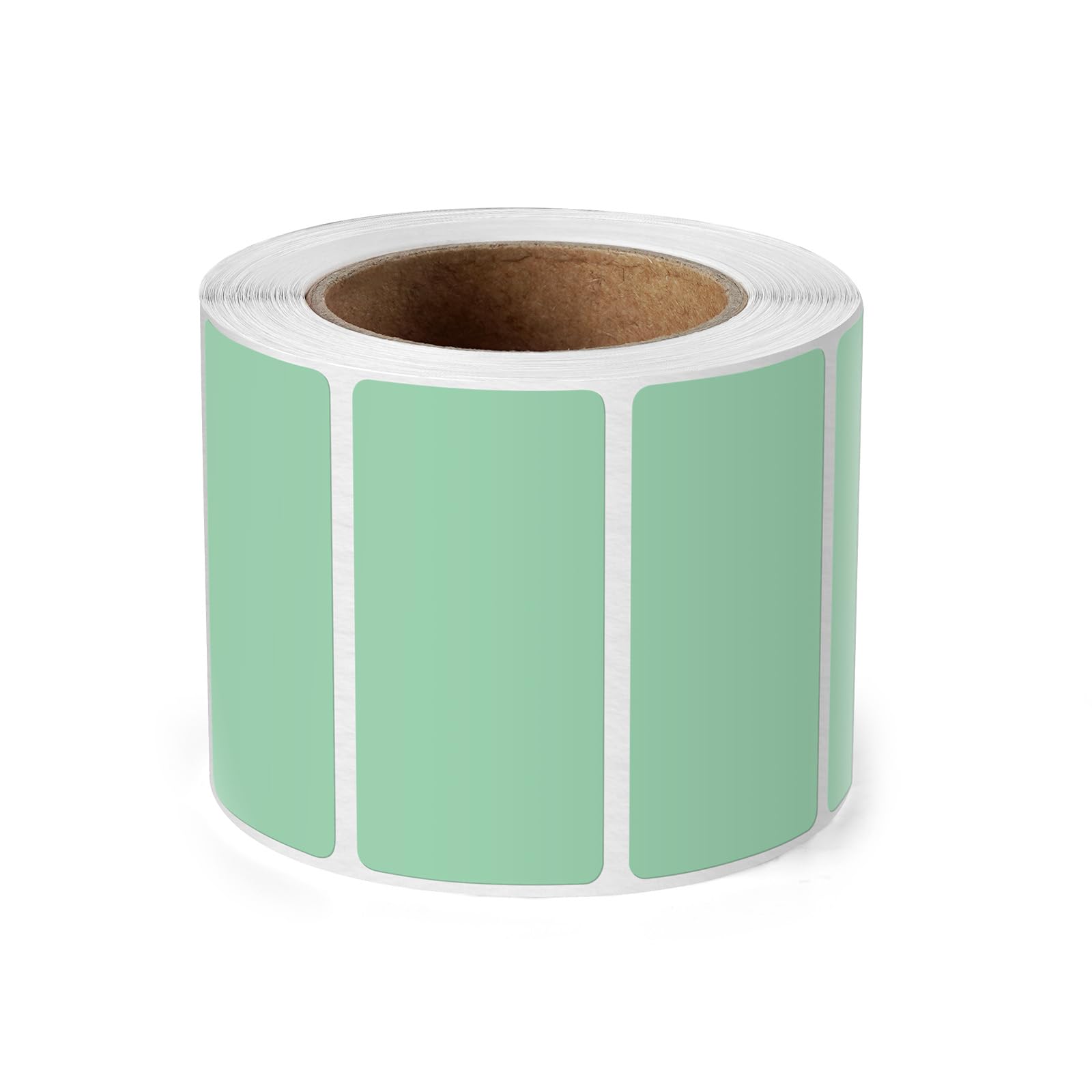 YIKIADA Thermal Labels Green Vinyl 25 × 50 mm Self-Adhesive Rectangular Stickers Roll Waterproof Printer Decals Name Tags for QR Code DIY Office Address Pack of 500