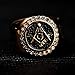 Zhubobo Mens Gold Freemason Masonic CZ Ring For Men Stainless Steel Size 7-15 (9)