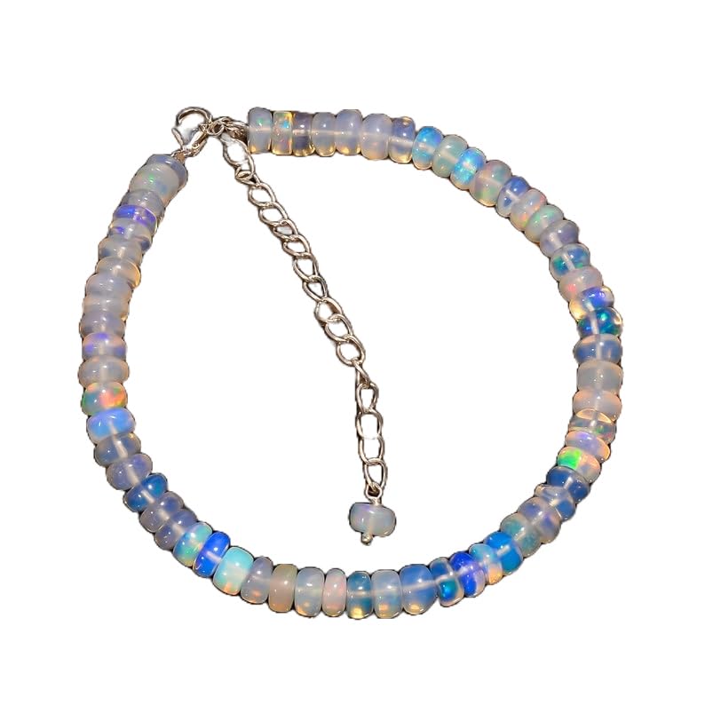 Bracelet opale délicat bijoux fin minimaliste empilable argent 925 femme LKBEADS