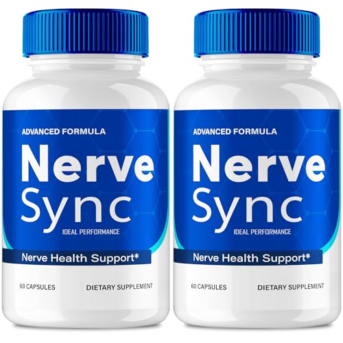 Nerve Sync Capsules, Official Nerve Sync Advanced Nerve Health Supplement Pills - Maximum Strength, All Natural Healthy Circulation & Stable Levels, NerveSync Support Reviews (2 Pack)