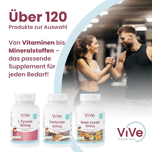 L-Theanin 500mg Tabletten - 60 Tabletten - Hochdosiert - Vegan | Qualität aus Deutschland von ViVe Supplements