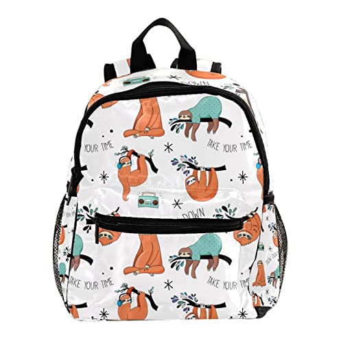 Sac à dos pour garçons et filles paresseux de 30,5 cm : bagage scolaire mignon pour la maternelle