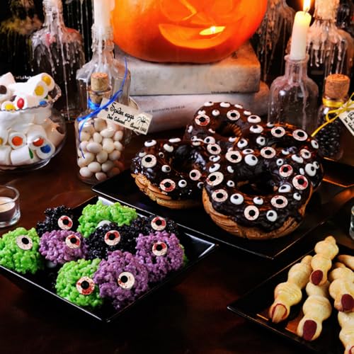 130g Zuckeraugen Halloween, Zucker Augen Deko Essbar, Halloween Süßigkeiten Augen, HAlloween Tortendeko Essbar, für Zum Dekorieren von Keksen/Cupcakes/Muffins/Kuchen usw