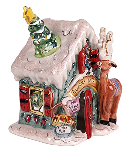 Blue Sky Clayworks 888032 Rudolph Place Candle House, 7-inch Height