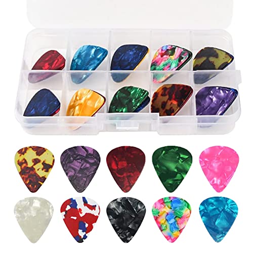 IZyufan 20 Médiators pour Guitare en Celluloïd et Boîte à Piques, 5 Épaisseurs Différentes : 0,46-0,71-0,81-0,96-1,2 mm - Les Beatles, Paul McCartney, John Lennon, RIngo Starr, George Harrison IZyufan 20 Médiators pour Guitare en Celluloïd et Boîte à Piques, 5 Épaisseurs Différentes : 0,46-0,71-0,81-0,96-1,2 mm