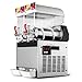 Happybuy Commercial Slushy Machine 110V 400W Stainless Steel Margarita Smoothie Frozen Drink Maker Suitable Perfect for Ice Juice Tea Coffee Making, 15L x 2 Tank