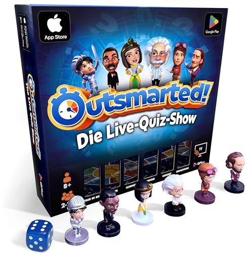 Outsmarted – Das Digitale Quizshow-Brettspiel | Kinder, Jugendliche und Erwachsene | Spielabend der nächsten Generation für Familie und Freunde | 2–24 Spieler | Ab 8 Jahren | Über 10.000 Fragen