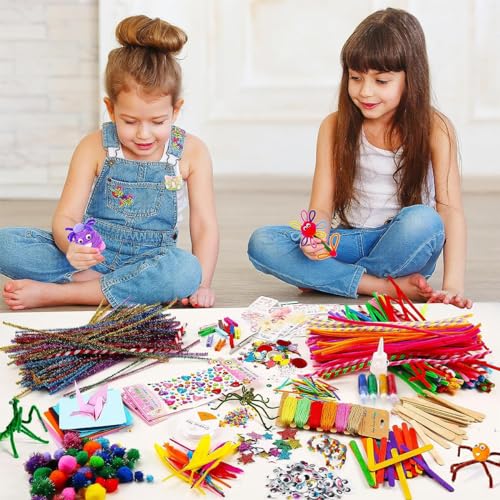 Gutenguy Bastelset Kinder, 3000+Pcs Bastelkoffer Bastelbedarf Material Set, Große Bastelbox Geschenke für Mädchen Jungen3 4 5 6 7 8 9 10 11… – Ansicht 6