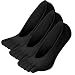 NO Show Running Five Fingers Crew Ankle Toe Socks for Women Ladies Men (one size, black-3pc)