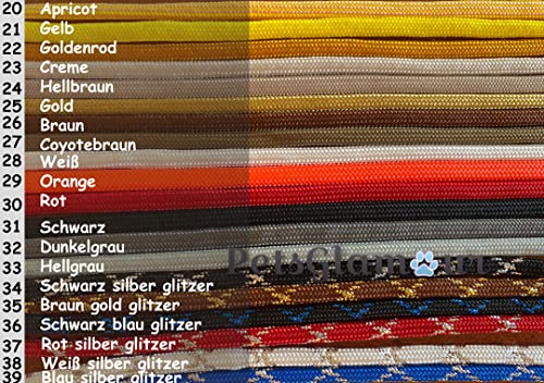 EM Keramik Halsband für Hunde, mit/ohne Name, 60 ver. Farben, Flechten, 100.000 Varianten, Pfötchen, Anker Beads, PetsGlamour