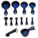 Set of 10 Piece Measuring Spoons and Measuring Cups (White & Blue)