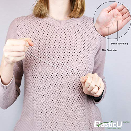 Hair Elastics - STRONG - REUSEABLE - clear Premium Polybands Pack of 70 for Ponytail by ElasticU - Image 5