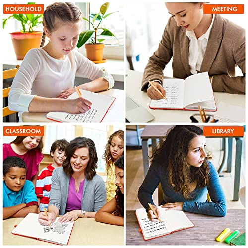 feela 24 Pack Journal Notebook for Work, Business Notebook Bulk Hardcover Lined Writing Journal with Pen Holder for Men Women Note Taking, with 24 Black Pens, 120 GSM, 5.1”x8.3”, A5, Orange by feela - Used condition - Image 7