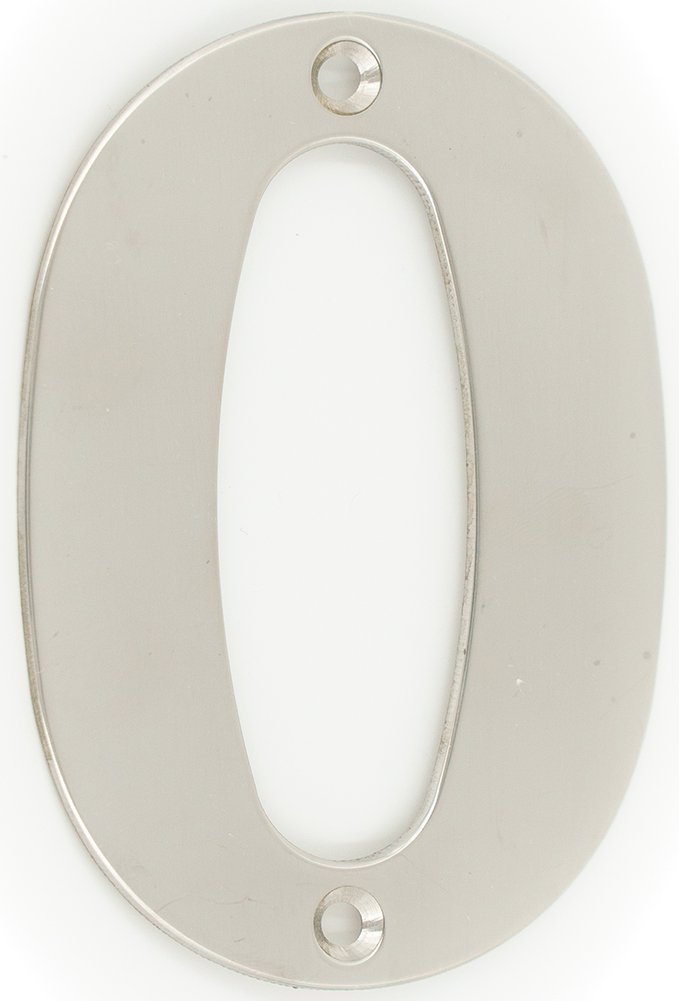 Numéro de maison 0 lumineux pour façade moderne ZW matériel SS100 10,2 cm