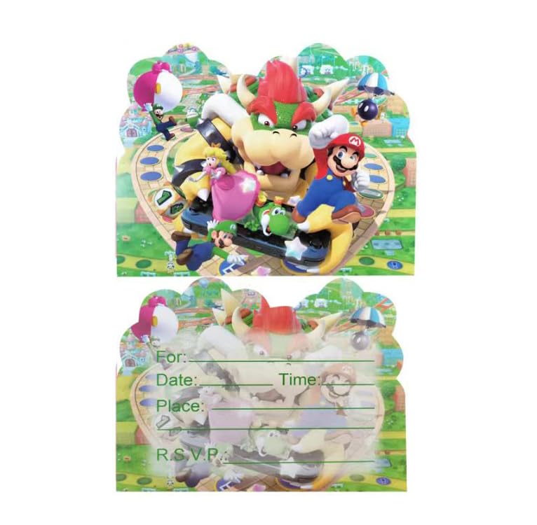 ELGADO 20pcs children Birthday Party Invitations children Invitations Birthday Party Supplies Decoration