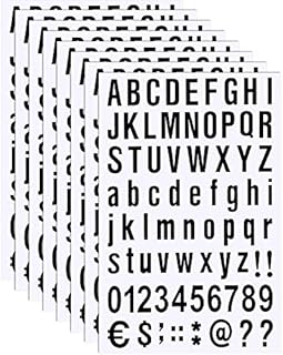 8 Sheets Self Adhesive Vinyl Letters Numbers Kit, Mailbox Numbers Sticker for Mailbox, Signs, Window, Door, Cars, Trucks, Home, Business, Address Number (Black,1 Inch)