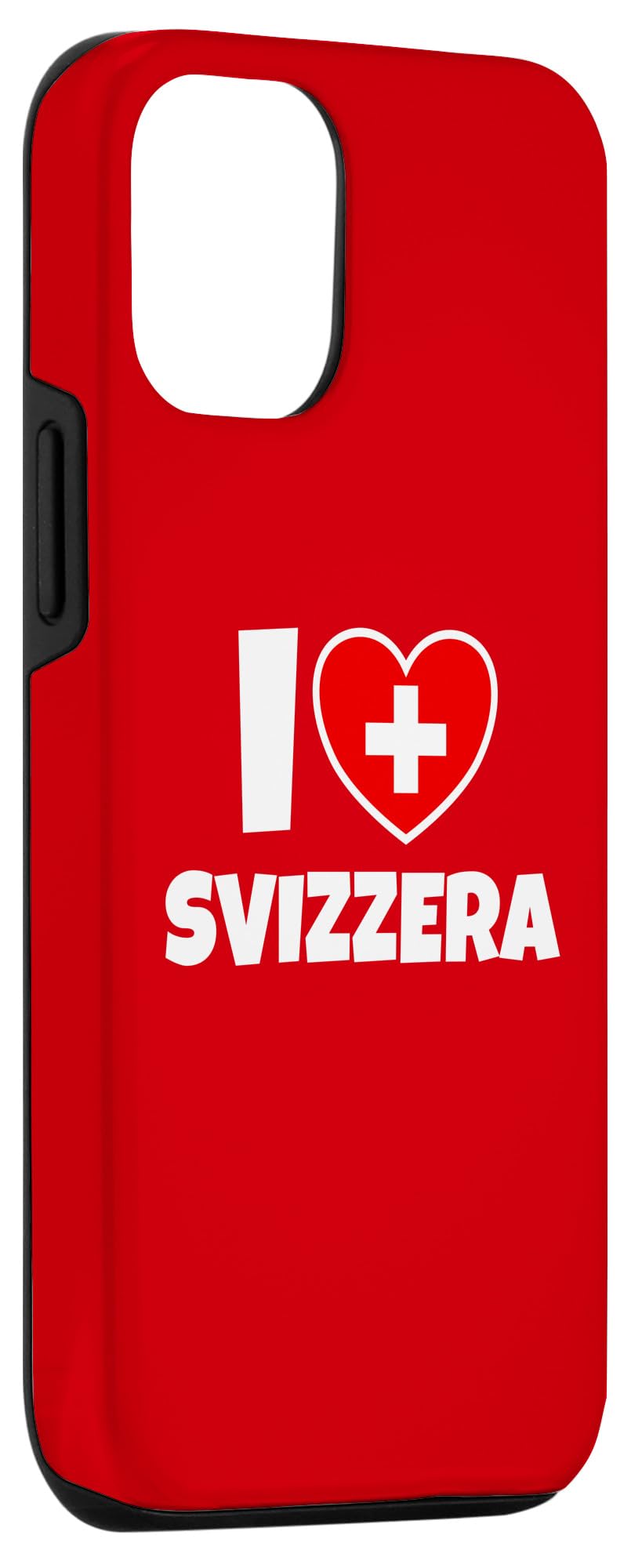 iPhone 14 Pro I Love Svizzera with Swiss Switzerland Flag and Heart Case - Image 3