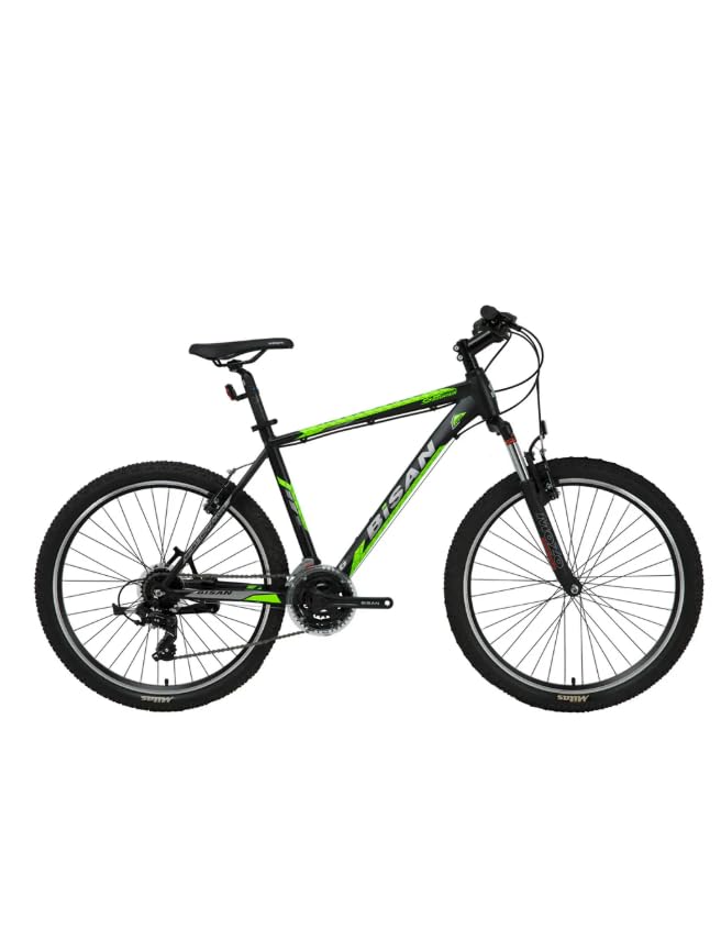 Bisan Mtx 7050 Erkek Dağ Bisikleti 48Cm V 29 Jant 21 Vites Mat Siyah Yeşil