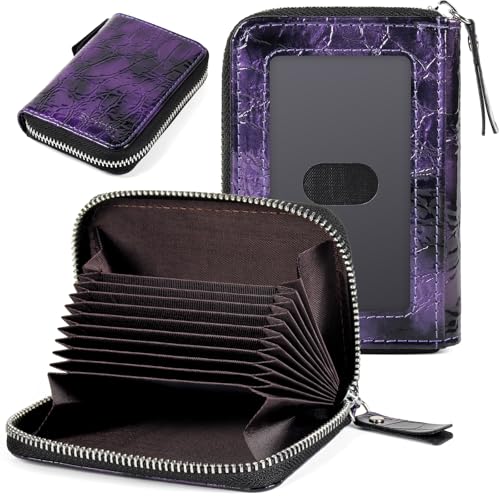 Image of Credit Card Wallet, RFID Card Case Wallet, Zipper Card Cases Holder for Men Women, RFID Blocking, KeyChain Wallet, Compact Size Card Organizer Case for Women