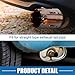A ABSOPRO Car Exhaust Tip Tail Pipe with Red LED Lights Adjustable 1.2-2.2Inch Inlet 6.7Inch Length Bolt-On Muffler Tip Stainless Steel Silver Tone