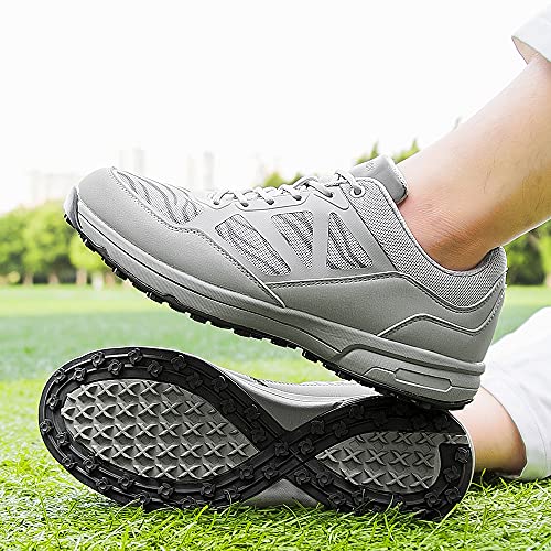 Image of THESTRON Men Golf Shoes Spring Summer Breathable Spikeless Golf Training Sport Sneakers Big Size US 7-14 Golf Walking Shoes 