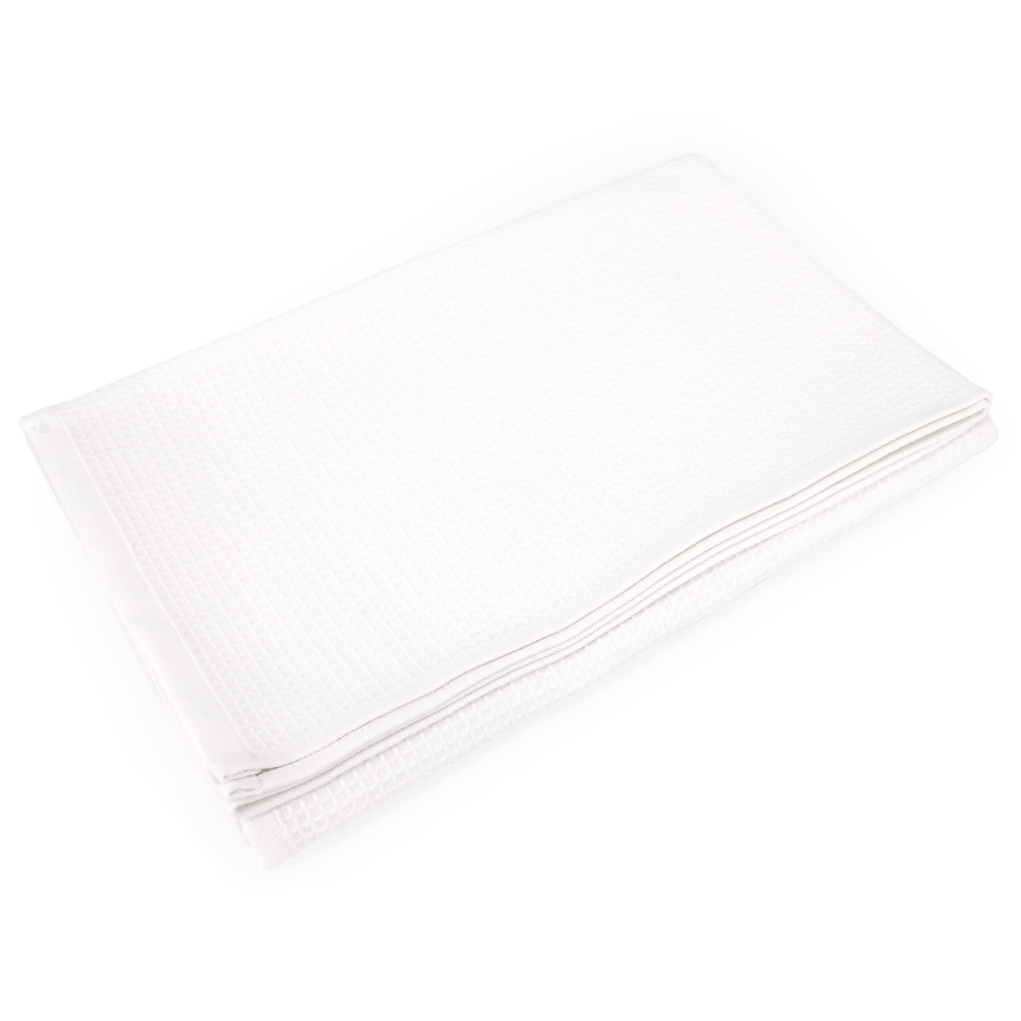 Drap de bain blanc haut de gamme Pure Waffle en nid d'abeille 90x160cm