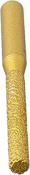 Brazed Diamond Router Bit Straight Shank 6.35mm for Stone Marble Granite Ceramic for tile Edge Cutting on Seaming Machine Trimmer and Edging Grinder Gold