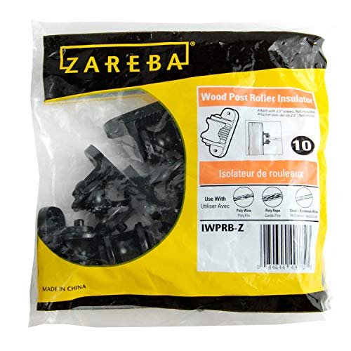 Zareba Black Plastic Roller Insulator for Wood Posts - 10 Pack - IWPRB-Z - Electric Fence Insulator for Polybraid, Rope, Polywire, Wire - Includes 10 Insulators by Zareba - Image 2
