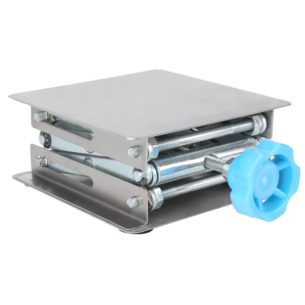 Mesa de laboratorio ajustable, plataforma elevada, soporte manual de acero inoxidable para investigación y aplicaciones de investigación, diseño versátil y pesado