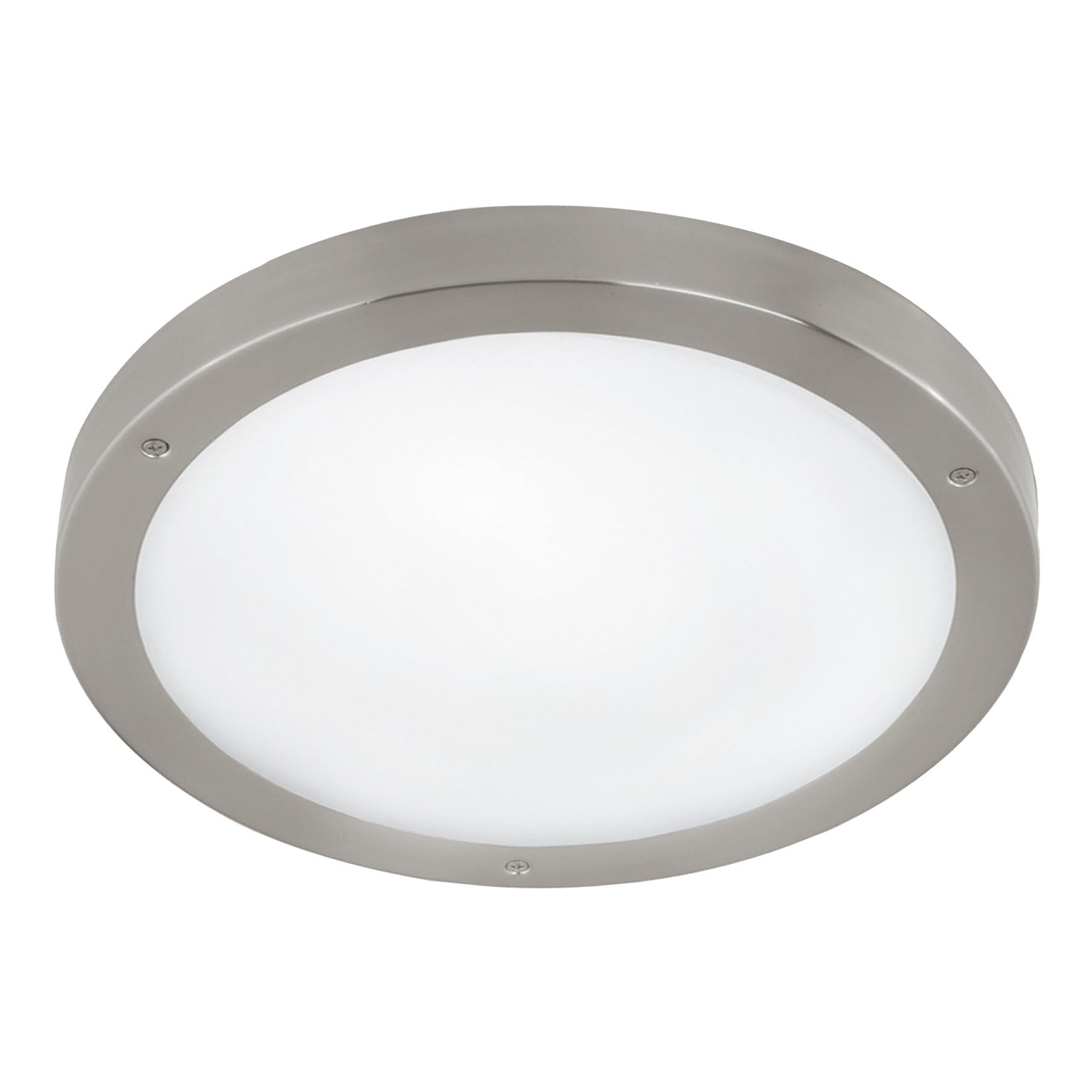 EGLO LED Außen-Deckenlampe Vento 1 | Außenleuchte für Wand und Decke, Deckenleuchte aus Edelstahl und Glas, Silber, weiß, IP44