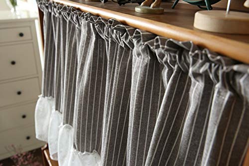 LYDMLZYD Rideau Court en Lin Japonais Rideau occultant poussière café Cuisine Porte d'armoire évier Demi-Draperies 1pcs Cover
