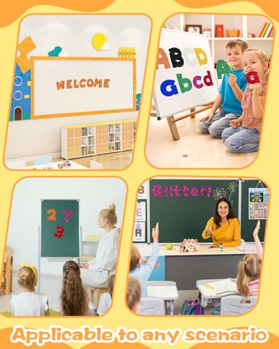 Image of 243 Pcs Glitter Bulletin Board Letters, Numbers and Punctuation 4 Inch