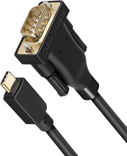 CableCreation Adaptador serie USB C a RS232 con chip PL2303 de 10 pies, cable convertidor USB DB9 Thunderbolt 3 puerto compatible con MacBook Pro,
