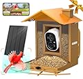 Osoeri Bird Feeder with Camera, Camera Bird Feeder for Outside, Solar-Powered, Smart AI Identify Birds, Auto Capture Video & Instant Arrival Alert, Ideal Gift for Family and Birdlover