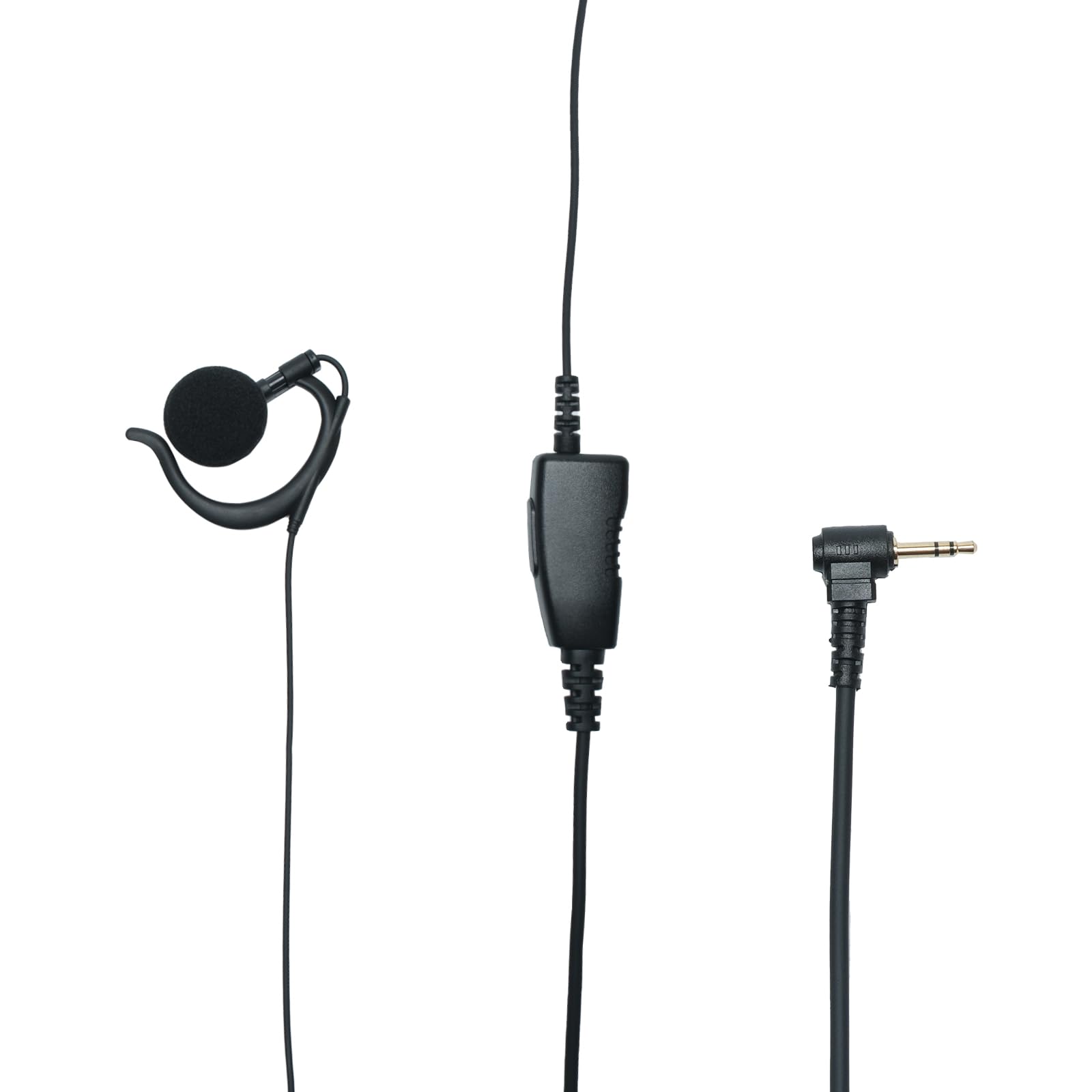 1-pinowa słuchawka Walkie Talkie 2,5 mm z mikrofonem PPT Talkabout dwukierunkowy radiowy zestaw słuchawkowy kompatybilny z Motorola t600 t800 t200 t260 mh230r mr350r mt350r, hak w kształcie litery G