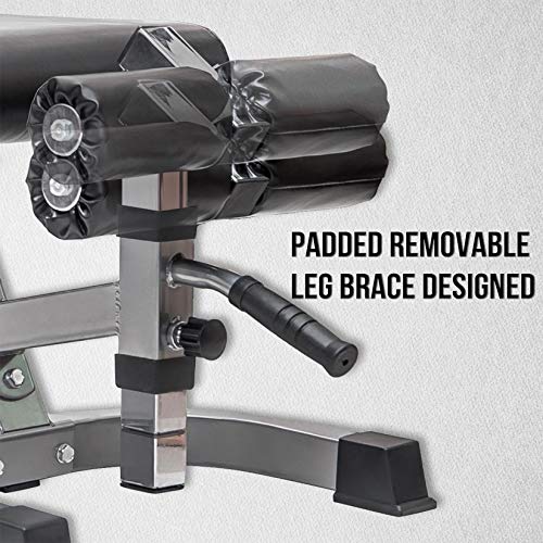 Merax Weight Bench 800 LBS Capacity, Incline Decline Exercise Utility Bench Adjustable 7+4 Positions for Multi-Purpose Workout