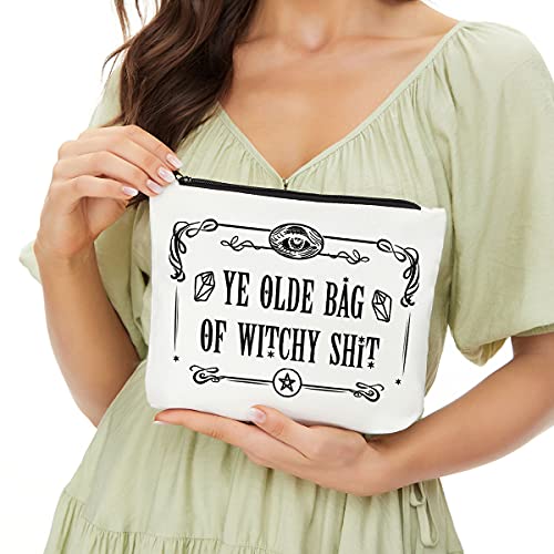 Witchy Gifts, Witchy Room Decor, Witchy Decor, Witchy Stuff, Funny Gifts for Witchy Women Her Gifts for Coven Sisters Witchy Friend Gift Halloween Gifts Witchy Makeup Bag- Ye Olde Bag of Witchy3