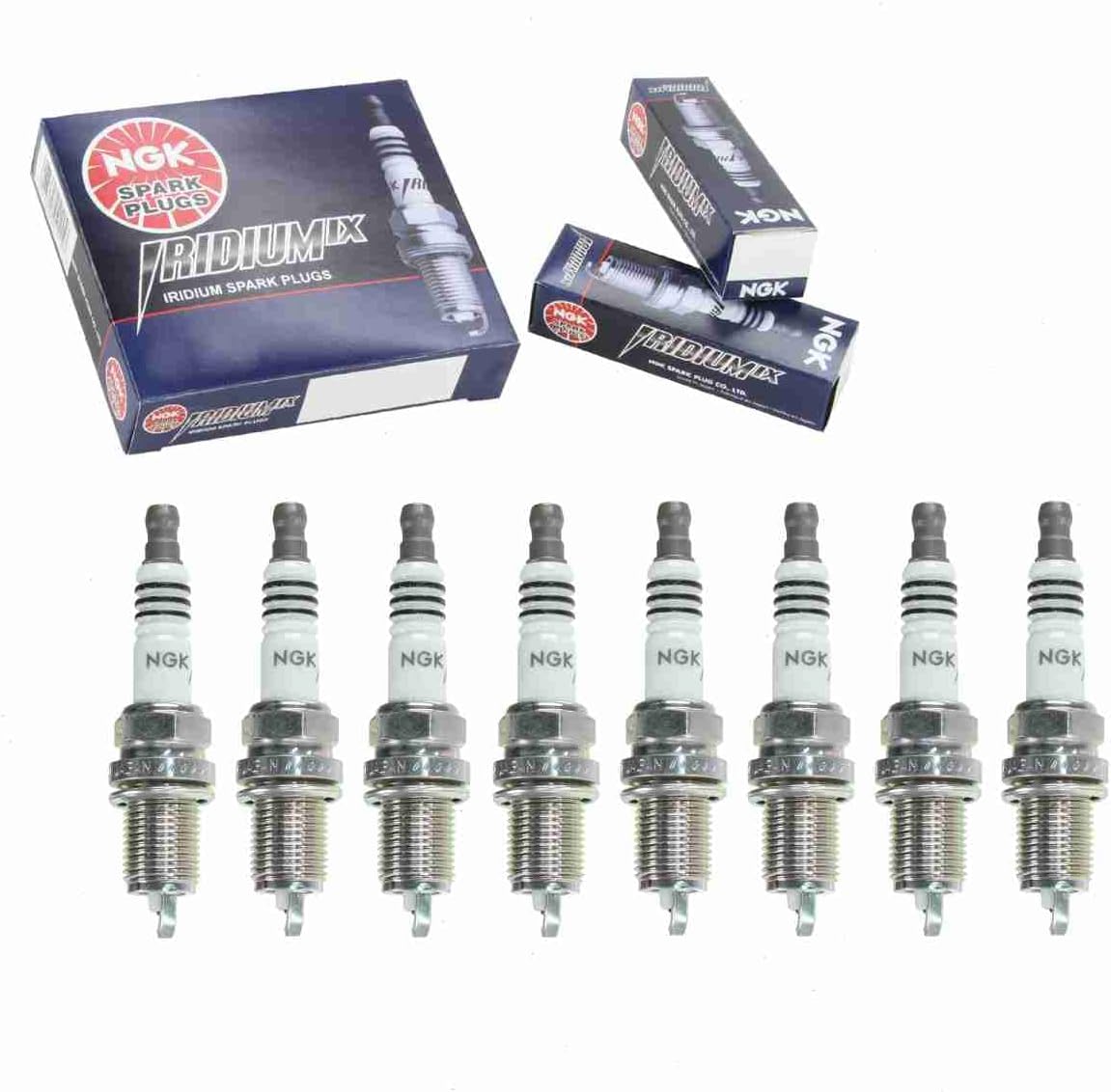 8 pc NGK Iridium IX Spark Plugs compatible with Jeep Grand Cherokee 4.7L V8 1999-2007