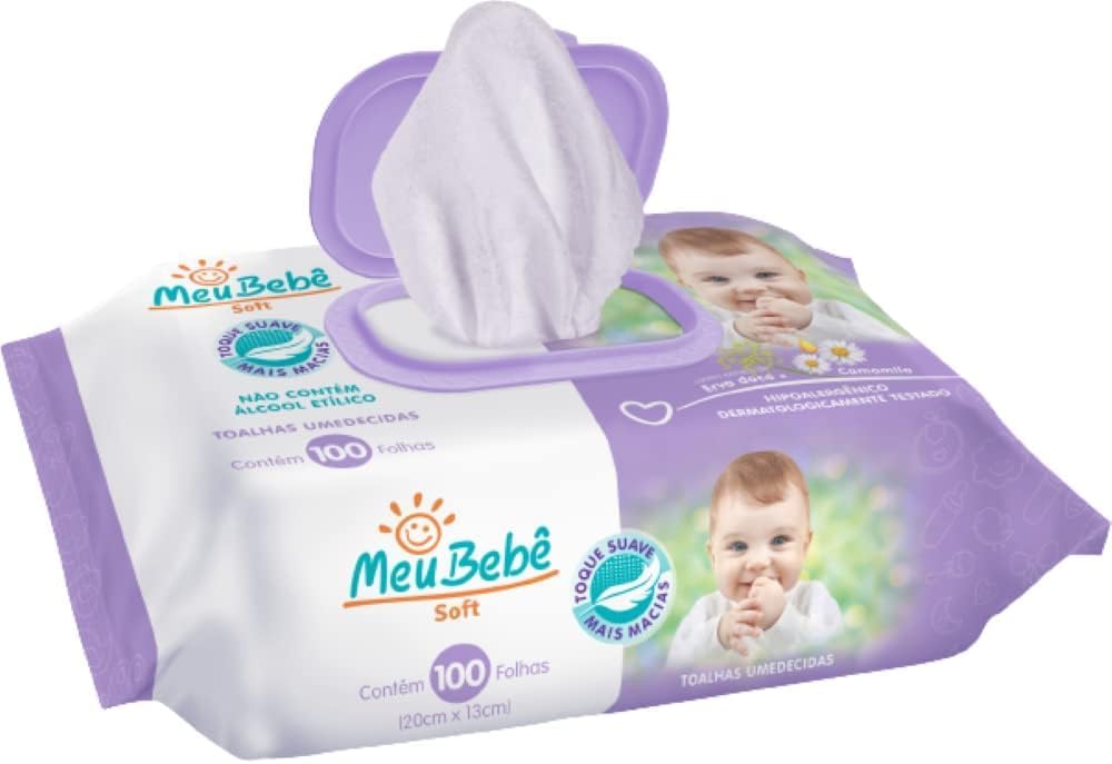 Meu Bebê Toalha Umedecida Soft 100 Folhas