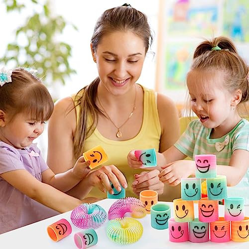 YESLUSY Regenbogenspiralen, Sprungfedern Spiralen Spielzeug, Party Mitgebsel, Lernspielzeug, Mitgebsel Kindergeburtstag Gastgeschenke, Kleine Geschenke für Kinder (30 Stück)