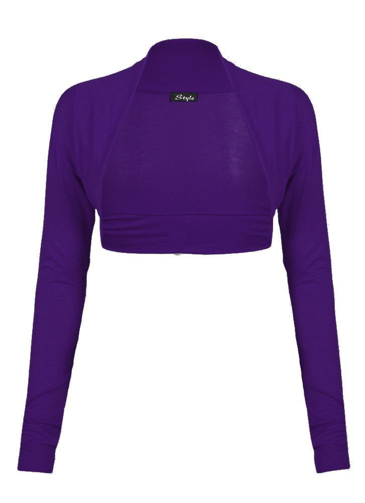 Bolero de viscosa suave acabado premium mujer morado XX-Large 3