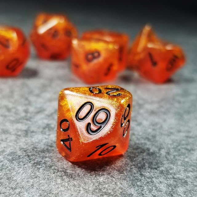 Miniatura 6 de Sage's Portal Cantrips - Juego de dados DND de resina de borde redondo, 7 piezas, juego de dados poliédricos DND para Dungeons and Dragons D&D RPG