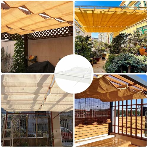 Voile d'ombrage rectangulaire 1,1x7 m imperméable pour extérieur et terrasse - 7