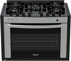 Fogao A Gas De Embutir Gaudi Prisma Vitreo Bl 5q Inox Gas Glp