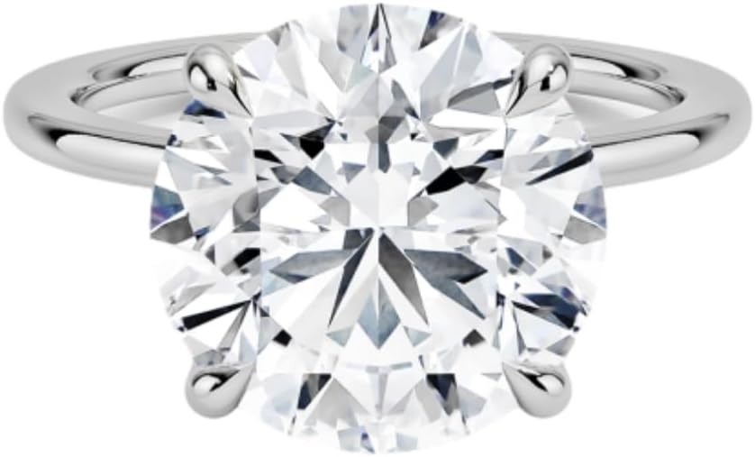 10K/14K/18K Solid Gold Round Cut Moissanite Engagement Ring 1-5 CT Solitaire Classic Wedding Ring for Women Birthday Gifts for Her