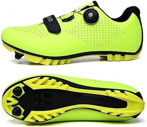 Hixingo Zapatilla de Ciclismo Hombre, Zapatos Bicicleta de Montaña Exterior MTB Compatibles con SPD Lock System, Zapatillas de Ciclismo Unisex Adulto Respirables