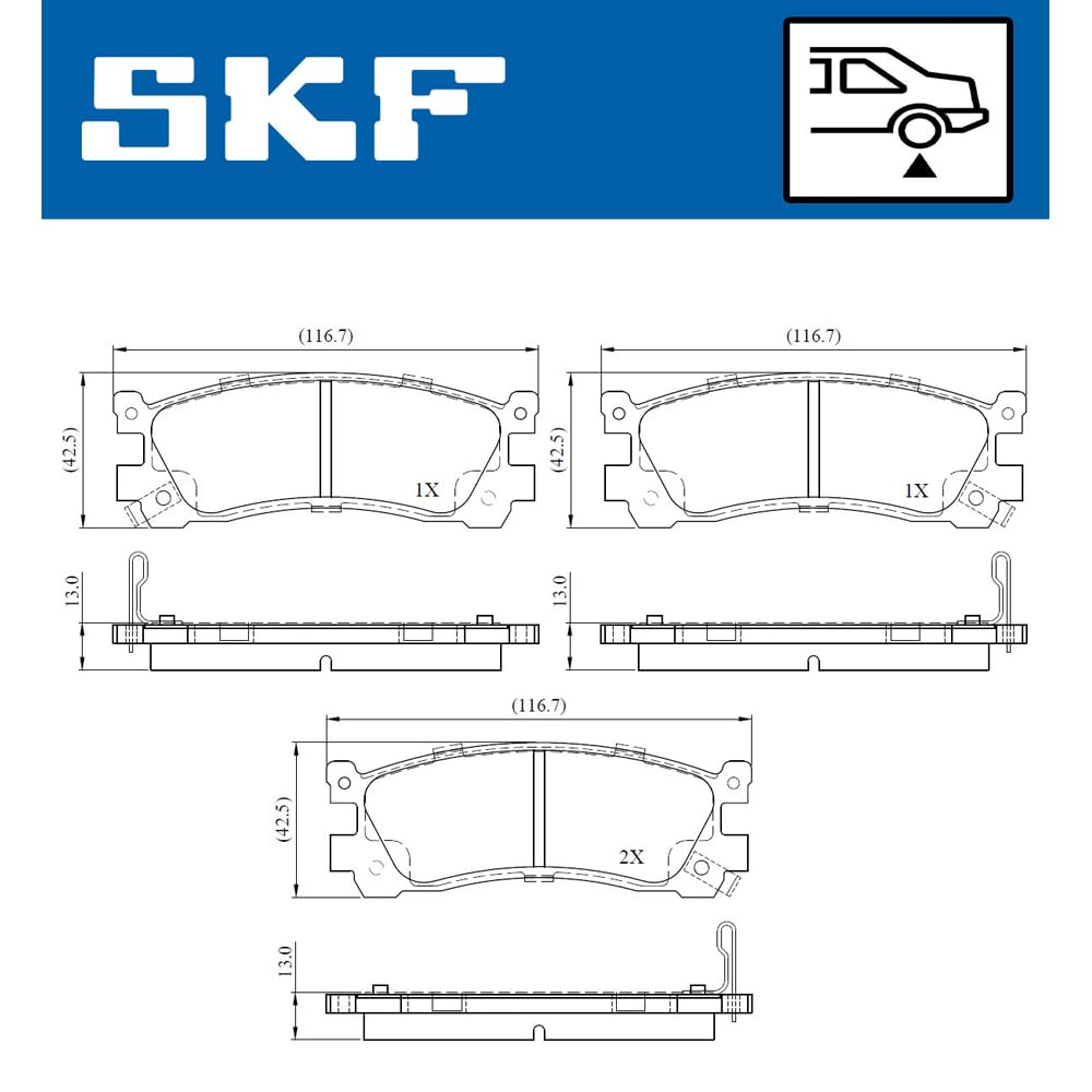 SKF Bremsbelagsatz, Scheibenbremse VKBP90902A