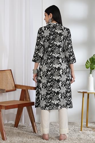 Image of MIRCHI FASHION Pure Cotton Kurti for Women | A-Line Kantha Work Printed Kurta for Woman | Ethnic Wear for Office & Daily Use (Single Piece)
